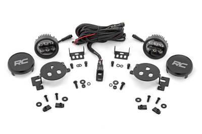 Rough Country Suspension Systems - Rough Country 30005 3.5" LED Pod Fog Light Kit-Flood for 19-24 RAM 1500