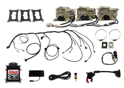 FiTech Fuel Injection - FiTech 39610 Go EFI 3x2 Tri Power 600 HP Classic Gold EFI System