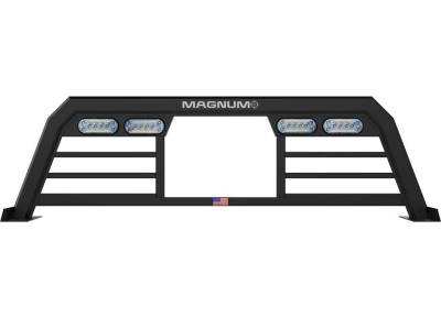 Magnum Truck Racks - Magnum 223LPBRL1NB Headache Rack Low Pro Regular Bars Matte Black