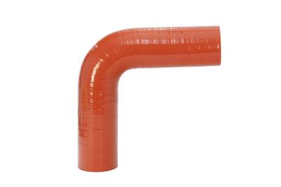 HPS Performance - HPS HTSEC90-100-HOT 4-Ply High Temp 90-DEG Silicone Elbow Coupler 1" ID Orange
