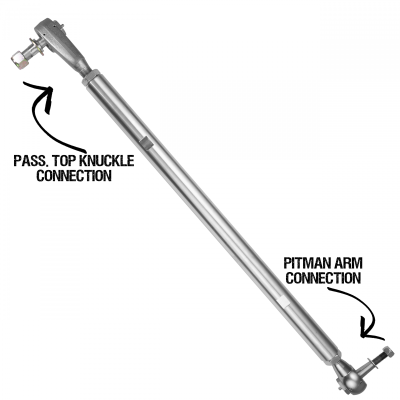 Rock Krawler - Rock Krawler RK08125T Pro x Top Mount Drag Link for Jeep Wrangler JK/JKU