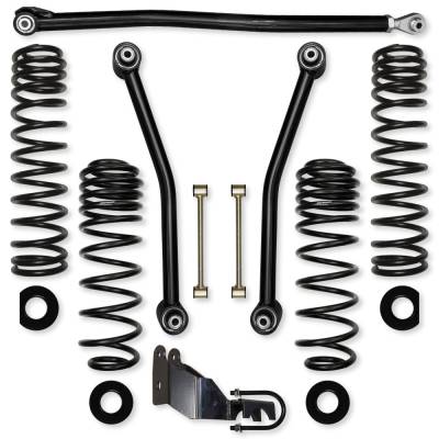 Rock Krawler - Rock Krawler JL25AS-2 2.5" Adventure MidArm Lift Kit for 18+ Wrangler JL 2DR Gas