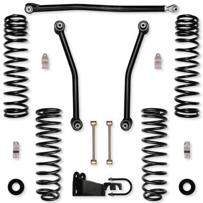 Rock Krawler - Rock Krawler JK25AS-4 2.5" Mid-Arm Lift Kit w/o Shocks for 07-18 Wrangler JK 4DR