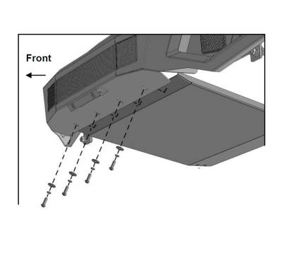 Black Horse Off Road - Black Horse Off Road AFB-SI18-SK Armour II Heavy Duty Front Bumper Skid Plate