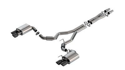 Borla - Borla 140962BC S-Type Cat-Back Exhaust Dual Split Rear Exit 24-26 Mustang GT 5.0