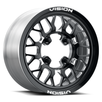 Vision Wheel - Vision Wheel 346 Storm 15x7 4x156 38mm Gloss Black/Milled 346-157156BMS54