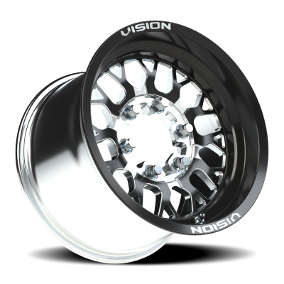 Vision Wheel - Vision Wheel 346-151655BMS65 346 Storm 15x10 6x5.5 25mm Gloss Black/Milled
