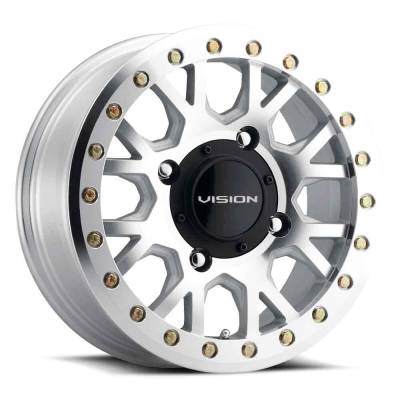 Vision Wheel - Vision Wheel GV8BLC156156ACM40NCC GV8 Invader Beadlock 15x6 4x156 12mm Machined