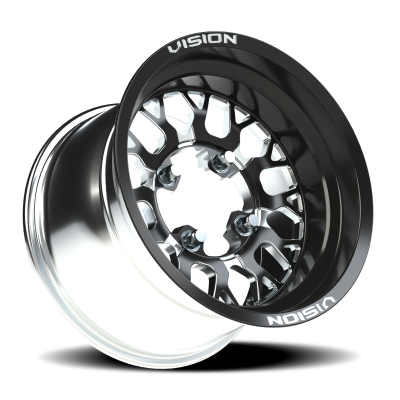 Vision Wheel - Vision Wheel 346-157136BMS54 346 Storm 15x7 4x136 38mm Gloss Black/Milled
