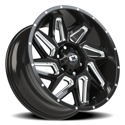 Vision Wheel - Vision Wheel 361-2983GBMS12X 361 Spyder 20x9 6x5.5 12mm Gloss Black/Milled