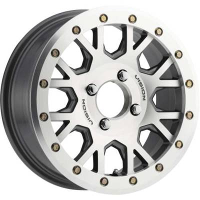 Vision Wheel - Vision Wheel GV8BL156110GMMF46NCC GV8 Invader 15x6 4x110 32mm Gunmetal/Machined