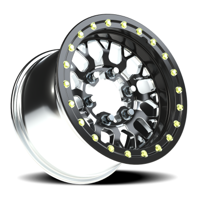 Vision Wheel - Vision Wheel 346 Storm 15x6 6x5.5 50mm Gloss Black/Milled 346BL156655BMS55
