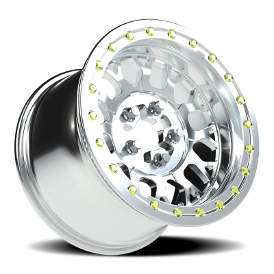 Vision Wheel - Vision Wheel 346BL151545P65 346 Storm Beadlock 15x10 5x4.5 25mm Polished