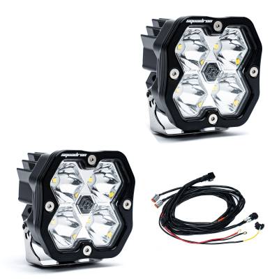 Baja Designs - Baja Designs 55-7801-2 Squadron 2.0 Sport Black LED Auxiliary Light Pod Pair