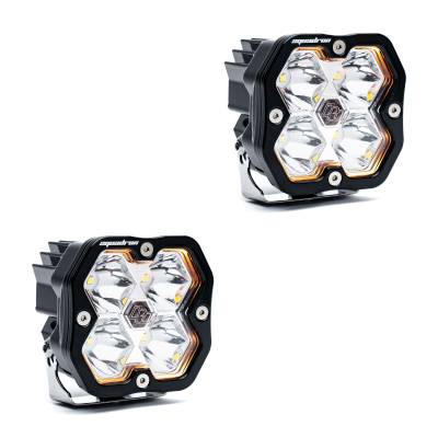 Baja Designs - Baja Designs 55-7801-2NH Squadron 2.0 Sport Black LED Auxiliary Light Pod Pair