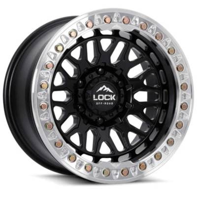 Lock Off-Road - Lock Off-Road LC10 Invader Beadlock 17x9 6x5.5 12mm Black INVADER-7969MB12N