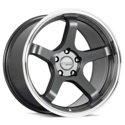 Katana - Katana Wheels HR05 18x8.5 5x112 35mm Gloss Gunmetal/Machined HR05-188552GMML