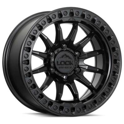 Lock Off-Road - Lock Off-Road LC13 Trail 20x10 6x5.5 18mm Matte Black/Black TRAIL-2169MB
