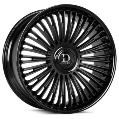 Dolce - Dolce Wheels DC06 Razzo 24x10 Blank 25mm Gloss Black/Black RAZZO-241000GLMBF25