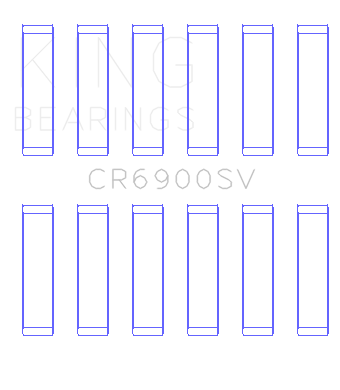 King Engine Bearings - King Bearings CR6900SV Connecting Rod Bearing for VM Motori A630/L630 Ecodiesel
