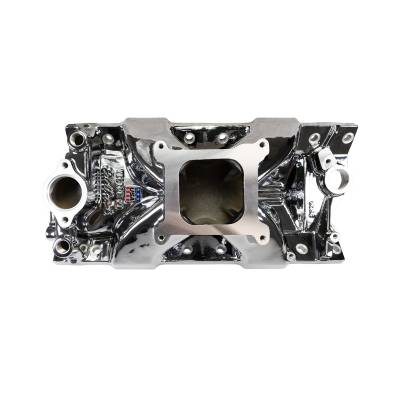 Edelbrock - Edelbrock 2975-CP Victor Jr. 23DEG Chrome Plasma Intake Manifold for SB Chevy