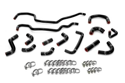 HPS Performance - HPS Performance 57-2256-BLK High Temp 3-Ply Silicone Ancillary Hose Kit Black