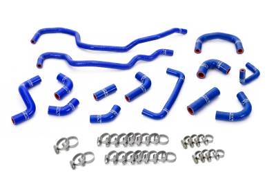 HPS Performance - HPS 57-2256-BLUE High Temp 3-Ply Reinforced Silicone Ancillary Hose Kit Blue