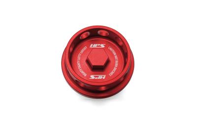 HPS Performance - HPS 5269-111R Anodized Billet Aluminum Twist-Lock Oil Cap 56mm x 38mm
