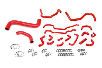 HPS Performance - HPS Performance 57-2318-RED 3-Ply Silicone Radiator/Heater Hose Kit Red