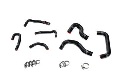 HPS Performance - HPS Performance 57-2274-BLK High Temp 3-Ply Silicone Oil Cooler Hose Kit Black