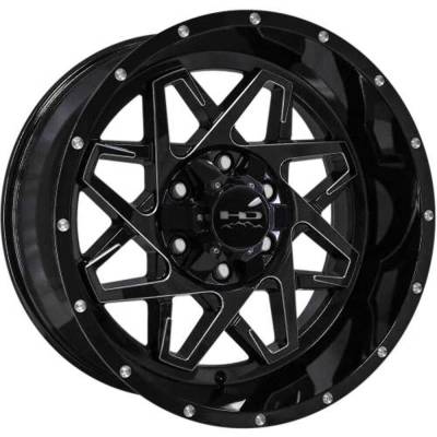 HD Wheels - HD Wheels CA201285-50GB-M Caliber 20x12 8x170 -50mm Gloss Black/Milled