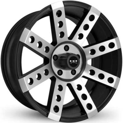 HD Wheels - HD Wheels BS221180-44SBM Buckshot 22x11 8x180 -44mm Satin Black/Machined