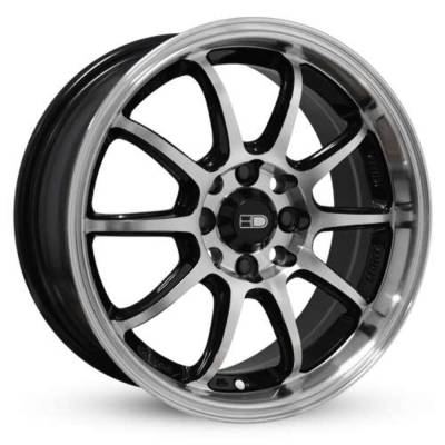 HD Wheels - HD Wheels CL15650235BK-MA Clutch 15x6.5 4x4.25/100 35mm Gloss Black/Machined