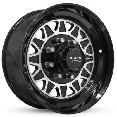 HD Wheels - HD Wheels HD1560650BK HDT 15x6 5x4.5 0mm Gloss Black/Machined