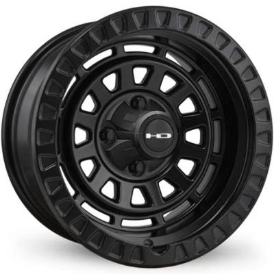 HD Wheels - HD Wheels VE147042-14ASB Venture 14x7 4x4.0 -14mm Satin Black