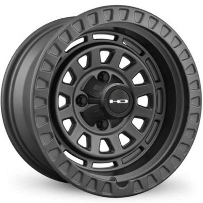HD Wheels - HD Wheels VE147042-14ASG Venture 14x7 4x4.0 -14mm Satin Gray