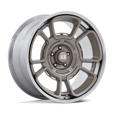 US Mag 1PC - US Mag Wheels UC147 FLAGSTAFF 20x10 BLANK 6mm Pewter/Chrome UC147AP20100006