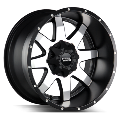 Off Road Monster - Off Road Monster M08 22x12 6x5.5/135 -44mm Flat Black/Machined M08212607N44BM