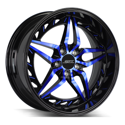 Shift - Shift Wheels INJECTOR 20x8.5 5x4.5 30mm Black/Machined Blue HF3708551430GBMBL