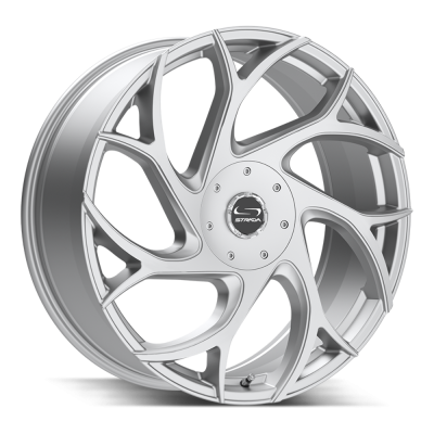 Strada - Strada Wheels INFERNO 24x9.5 5x115/120 15mm Gloss Silver G0249551615S