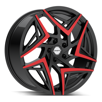 Shift - Shift Wheels VALVE 20x8.5 5x100 35mm Gloss Black/Machined Red H3608550035GBMRT