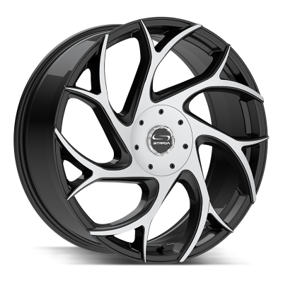 Strada - Strada Wheels INFERNO 24x8.5 5x112/115 35mm Gloss Black/Machined G0248550235GBM