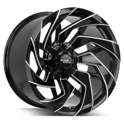 Off Road Monster - Off Road Monster M24 20x10 8x6.5/170 -19mm Gloss Black/Milled M240867N19GBML