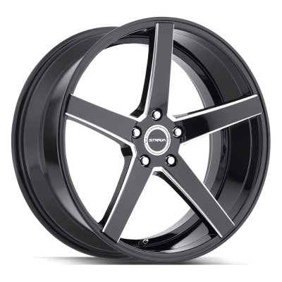 Strada - Strada Wheels PERFETTO 20x8.5 5x4.5 30mm Gloss Black/Milled SF3508551430GBML