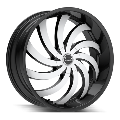 Strada - Strada Wheels FLAME 20x8.5 5x4.5/120 35mm Gloss Black/Machined G0408550135GBM