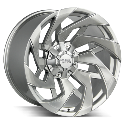 Off Road Monster - Off Road Monster M24 22x12 6x5.5/135 -44mm Brushed Silver M24212607N44BFS