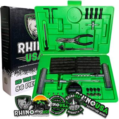 Rhino USA - Rhino USA RNO-TIRE-REPAIR-KIT Tire Repair Plug Kit 86 Pieces