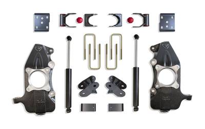 MaxTrac - MaxTrac KS334124-4 2"/4" Lowering Kit Spindles Req 22" Rims or Larger F150 4WD