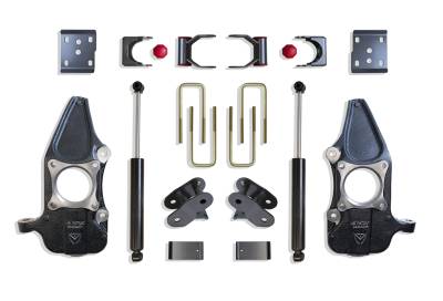 MaxTrac - MaxTrac KC333224-4 2"/4" Lowering Kit Spindles Req 22" Rims or Larger F150 4WD