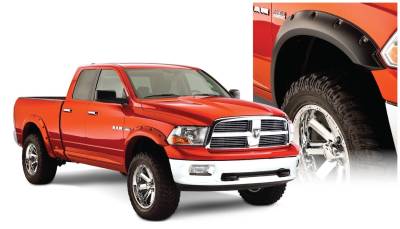 Bushwacker - Bushwacker 50911-02 Pocket Style Front/Rear Fender Flares Black for Dodge RAM